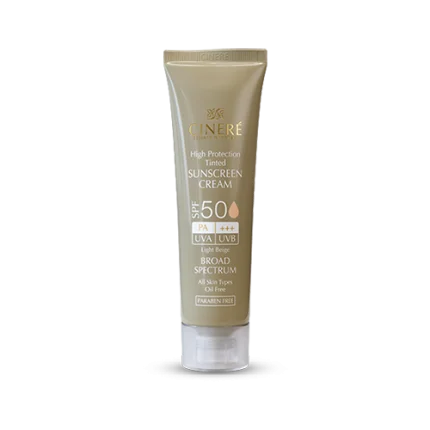 کرم ضدآفتاب رنگی SPF50 سینره | Cinere Tinted Sunscreen Cream SPF50